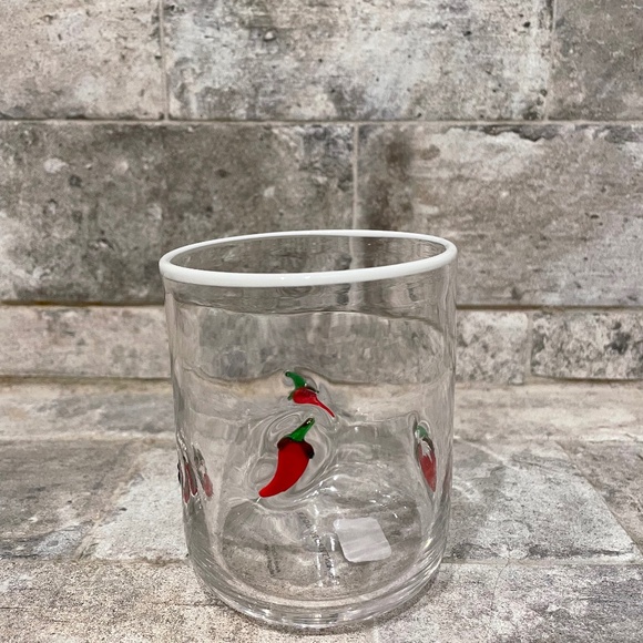 ❤️ ANTHROPOLOGIE CHILLI PEPPER ICON JUICE GLASS ANTHRO NEW - Picture 1 of 2